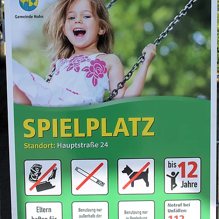 Schild Spielplatz Kindergarten Rappelkiste